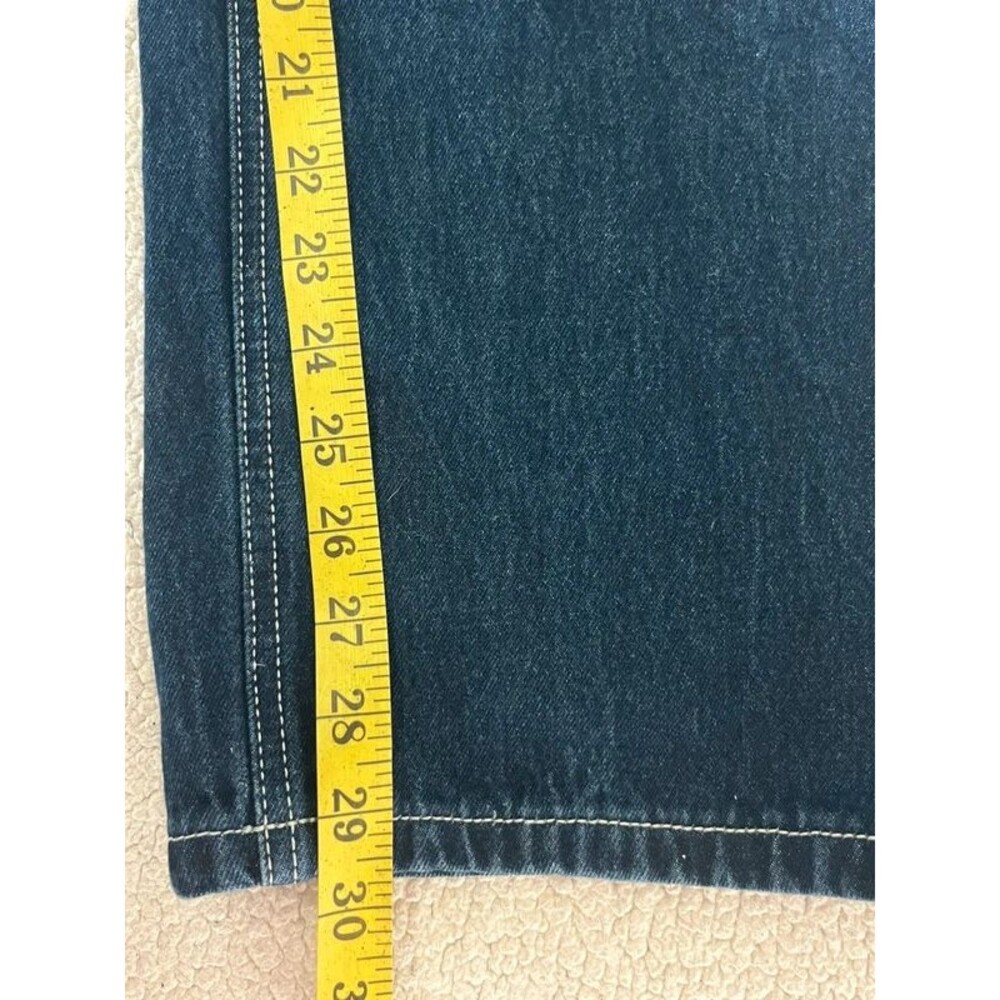 Ninth Hall Idle Rinse Straight Leg Dark Wash Jeans Embroidered Tiger Patch 6 - Picture 6 of 8